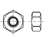 Гайка шестостенна ISO Type 1 или Type 2