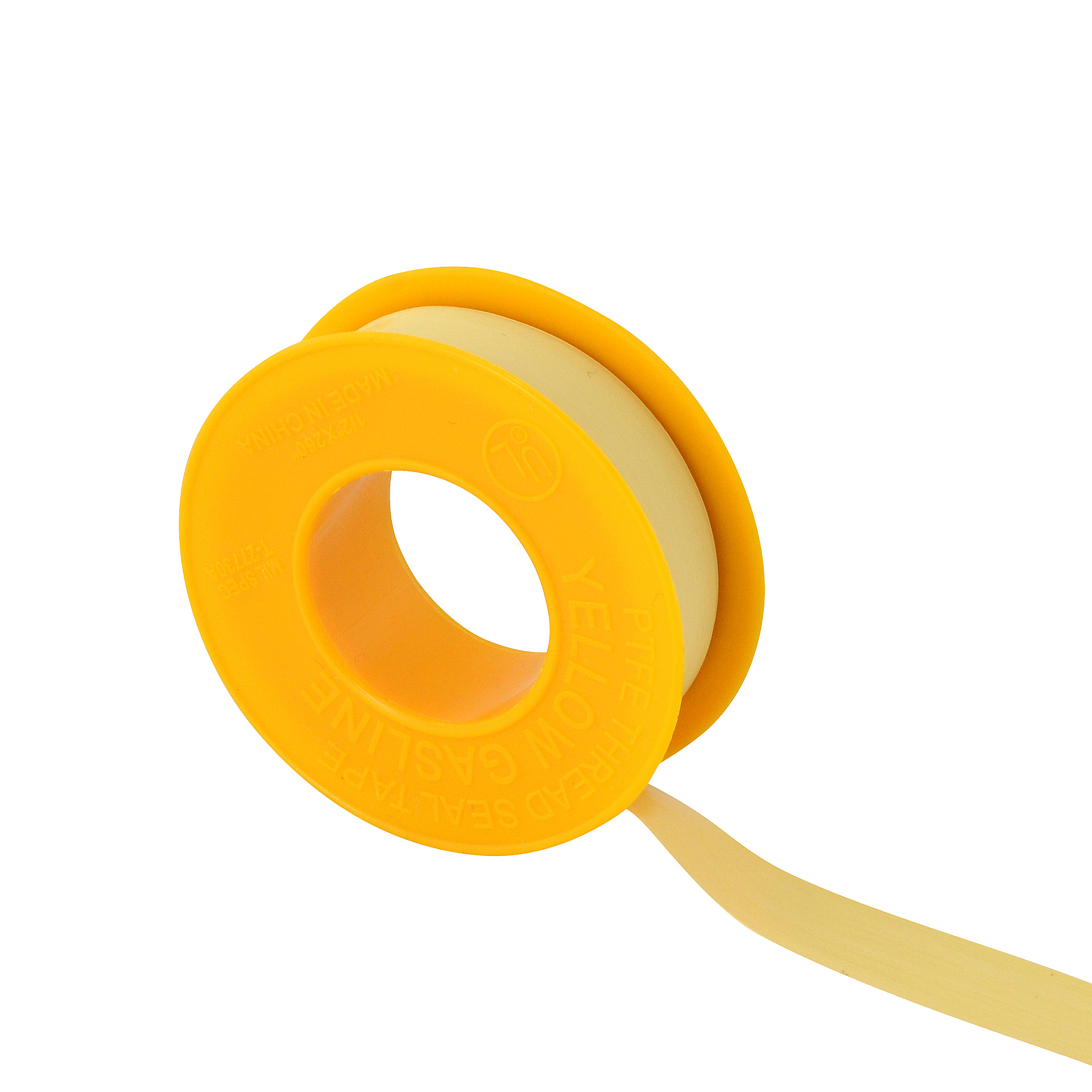 Лента тефлонова за газ Teflon PTFE, DWGV, 10 m x 12 mm x 0,1 mm, жълта ...