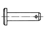Clevis pins w/out hold for split pins Form B = with split pin holes  