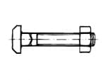 T-head bolts with square neck  