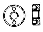 Piulita cilindrica cu doua orificii axiale