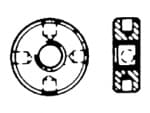 Piulita cilindrica cu patru orificii radiale