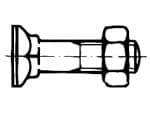 Countersunk square bolts (short neck)  