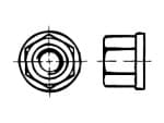 Hexagon nuts with collar