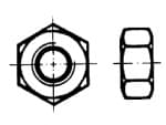 Hex nuts for high strength struct. bolting  