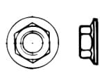 Hexagonal flange nuts  