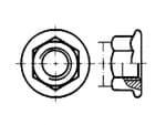 Self-locking hex flange nuts: non metallic insert  