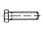 Hex bolt with reduced head  