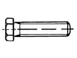 Hex bolt with reduced space between the flats