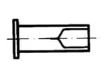 Rivets for brake and clutch linings Form B = with centre hole  