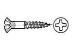 Cross recessed oval head wood screws  