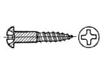 Ξυλόβιδα με φακοειδής κεφαλή σταυρού