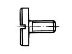 Slotted pan head screws with large head  