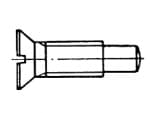 Flat head screws with dog point  