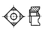 Square weld nuts  