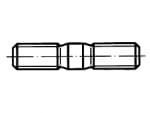 Studs with metric interference thread, end = 2 d  