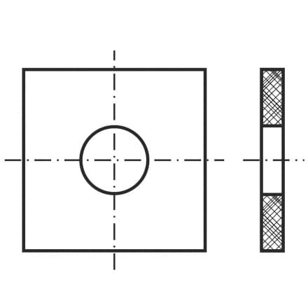 DIN 436-SS   Шайба квадратна