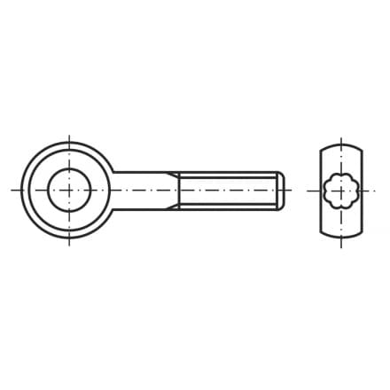 DIN 81698   Болт с ухо с намал