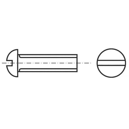 DIN 85-SS   Винт с ниска заобл