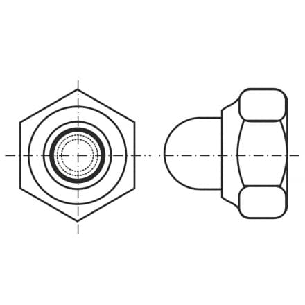 DIN 986-SS   Гайка глуха самоо