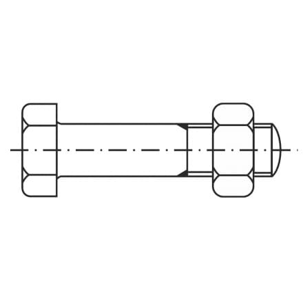 DIN 7990-SS Болт за метални ко