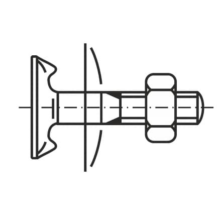 DIN 15237-SS Елеваторен болт с