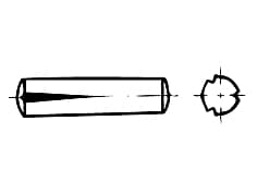 DIN 1472-SS   Stift crestat de