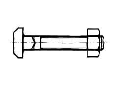 DIN 186В-SS   T-head bolts wit