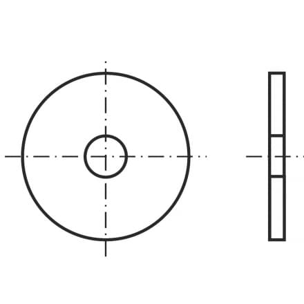 DIN 34816   Шайба с широка пер
