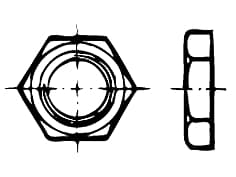 DIN 431-SS   Piulita hexagonal