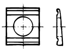 DIN 434-SS   Square bevel wash