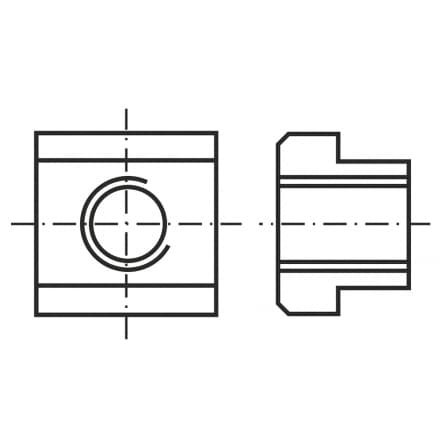 DIN 508   Гайка квадратна за Т