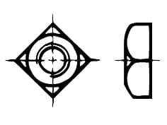 DIN 557   Гайка квадратна с фа