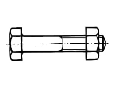 DIN 601   Болт с шестостенна г