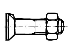 DIN 604   Болт скрита глава, 1