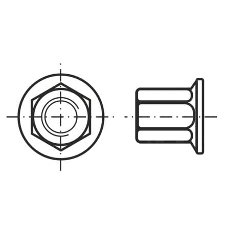 DIN 6331   Гайка фланшова усил