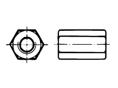 DIN 6334   Гайка свързваща удъ
