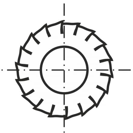 DIN 6798A   Шайба осигурителна