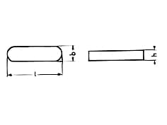 DIN 6885   Шпонка със заоблен 