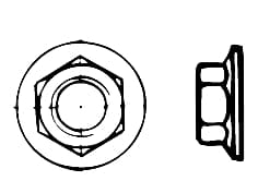 DIN 6923   Hexagonal flange nu