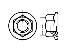 DIN 6926   Self-locking hex fl