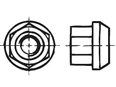 DIN 74361А   Гайка фланшова LK