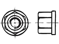 DIN 74361В   Гайка фланшова LK