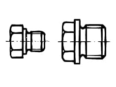 DIN 7604А   Пробка с външен ше