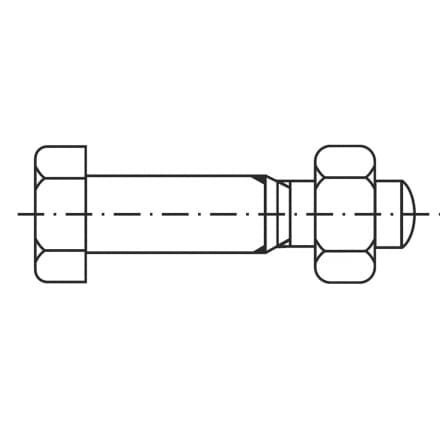 DIN 7968   Болт пасван с удебе