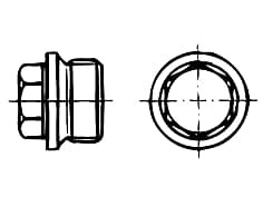 DIN 910-SS   Dop cu guler si l