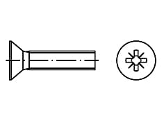 DIN 965-SS   Cross recessed fl