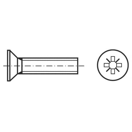 DIN 965 Z Винт със скрита глав