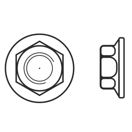 DIN 977   Гайка шестостенна фл