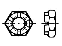 DIN 979   Гайка коронна ниска 